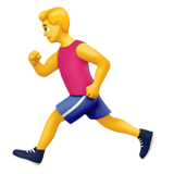 Cómo se ve el emoji Hombre corriendo en Apple.