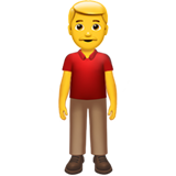 Hur Stående man emoji ser ut på Apple.