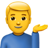 How Man Tipping Hand emoji looks on Apple.