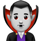 Come Vampiro uomo: carnagione chiara emoji appare su Apple.