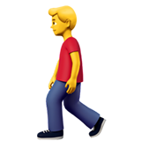 How Man Walking emoji looks on Apple.