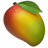 Hvordan Mango emoji ser ut på Apple.