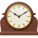 How Mantelpiece Clock emoji looks on Apple.