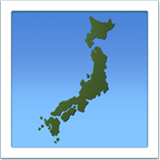 How Map of Japan emoji looks on Apple.