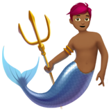 A quoi ressemblent les emoji Triton: peau mate sur Apple.