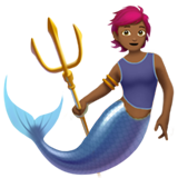 Come Sirena: carnagione abbastanza scura emoji appare su Apple.