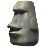 How Moai emoji looks on Apple.