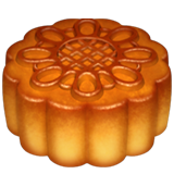 How Moon Cake emoji looks on Apple.