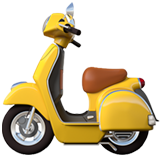 Wie Motorroller Emoji auf Apple aussieht.