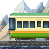 How Mountain Railway emoji looks on Apple.