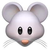 Como o emoji do Rosto de camundongo é exibido no Apple.