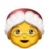 Wie Weihnachtsfrau Emoji auf Apple aussieht.