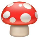 How Mushroom emoji looks on Apple.