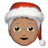 A quoi ressemblent les emoji Santa: peau légèrement mate sur Apple.