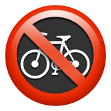 How No Bicycles emoji looks on Apple.