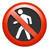 How No Pedestrians emoji looks on Apple.