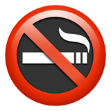 How No Smoking emoji looks on Apple.