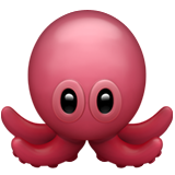 Bagaimana emoji Sotong kurita kelihatan di Apple.