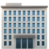 How Office Building emoji looks on Apple.