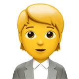 How Office Worker emoji looks on Apple.