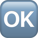 How OK Button emoji looks on Apple.