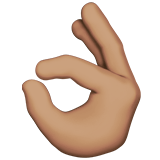 How OK Hand: Medium Skin Tone emoji looks on Apple.