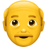 Jak wygląda emoji Starszy mężczyzna w Apple.