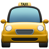 Wie Taxi von vorne Emoji auf Apple aussieht.