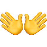 How Open Hands emoji looks on Apple.