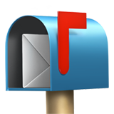 How Open Mailbox with Raised Flag emoji looks on Apple.