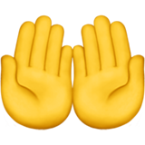 How Palms up Together emoji looks on Apple.