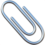 How Paperclip emoji looks on Apple.