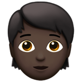 Hoe Volwassene: donkere huidskleur emoji eruit ziet op Apple.