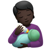 Bagaimana emoji Orang menyusui bayi: ton kulit gelap kelihatan di Apple.