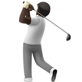 Hoe Golfer: donkere huidskleur emoji eruit ziet op Apple.