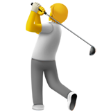 Bagaimana Orang bermain golf emoji terlihat di Apple.