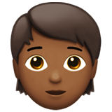 How Person: Medium-Dark Skin Tone emoji looks on Apple.