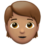 How Person: Medium Skin Tone emoji looks on Apple.