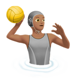 Como o emoji do Pessoa jogando polo aquático: pele morena é exibido no Apple.