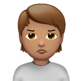 How Person Pouting: Medium Skin Tone emoji looks on Apple.