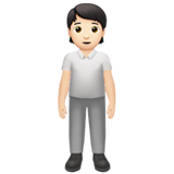 How Person Standing: Light Skin Tone emoji looks on Apple.