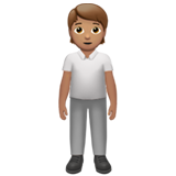 How Person Standing: Medium Skin Tone emoji looks on Apple.