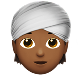 How Person Wearing Turban: Medium-Dark Skin Tone emoji looks on Apple.