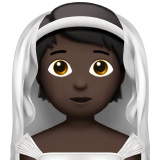 How Person with Veil: Dark Skin Tone emoji looks on Apple.