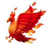 Bagaimana Phoenix emoji terlihat di Apple.