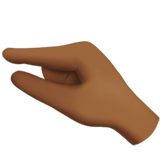 How Pinching Hand: Medium-Dark Skin Tone emoji looks on Apple.