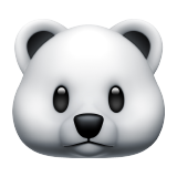 How Polar Bear emoji looks on Apple.