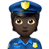 How Police Officer: Dark Skin Tone emoji looks on Apple.