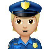 How Police Officer: Medium-Light Skin Tone emoji looks on Apple.