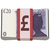 How Pound Banknote emoji looks on Apple.